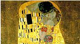 The kiss cropped by Gustav Klimt